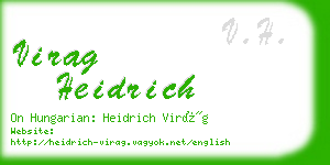 virag heidrich business card